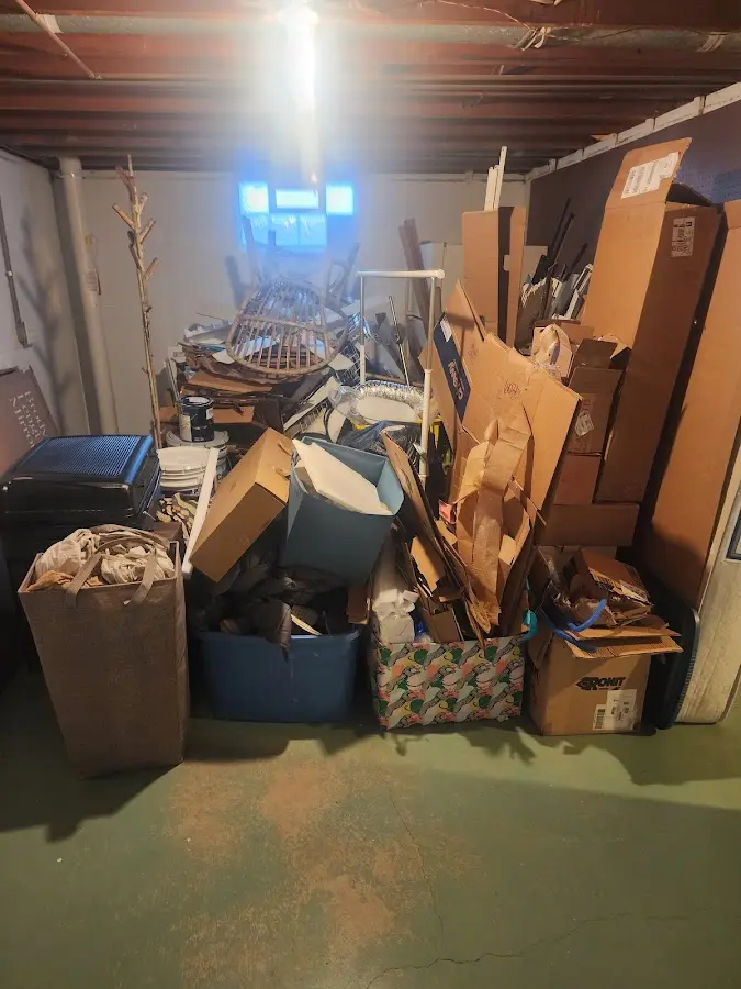 Roll-off dumpster container at job site for Yard Waste Dumpster Rental in Severna Park